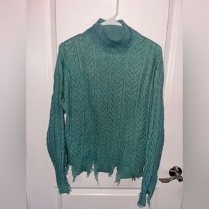 Buckle BKE Turquoise Turtleneck Sweater